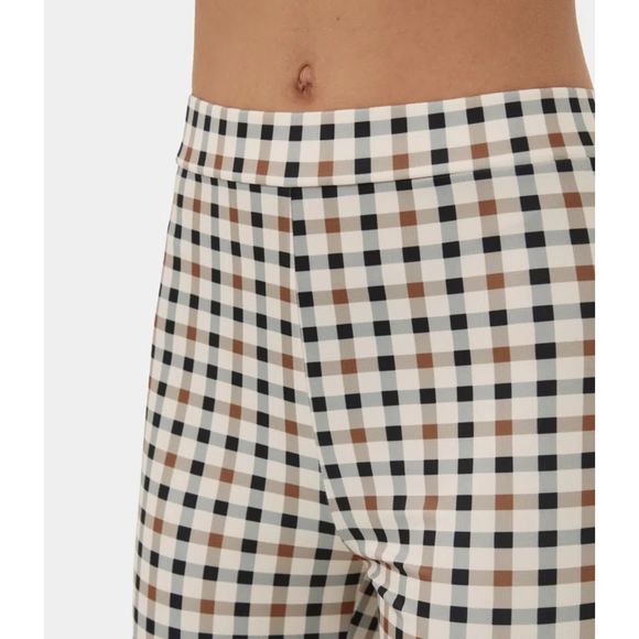 Halara High Waisted Pink Plaid Flare Hem Stretchy Casual/Active Pants Size Small - Picture 6 of 8